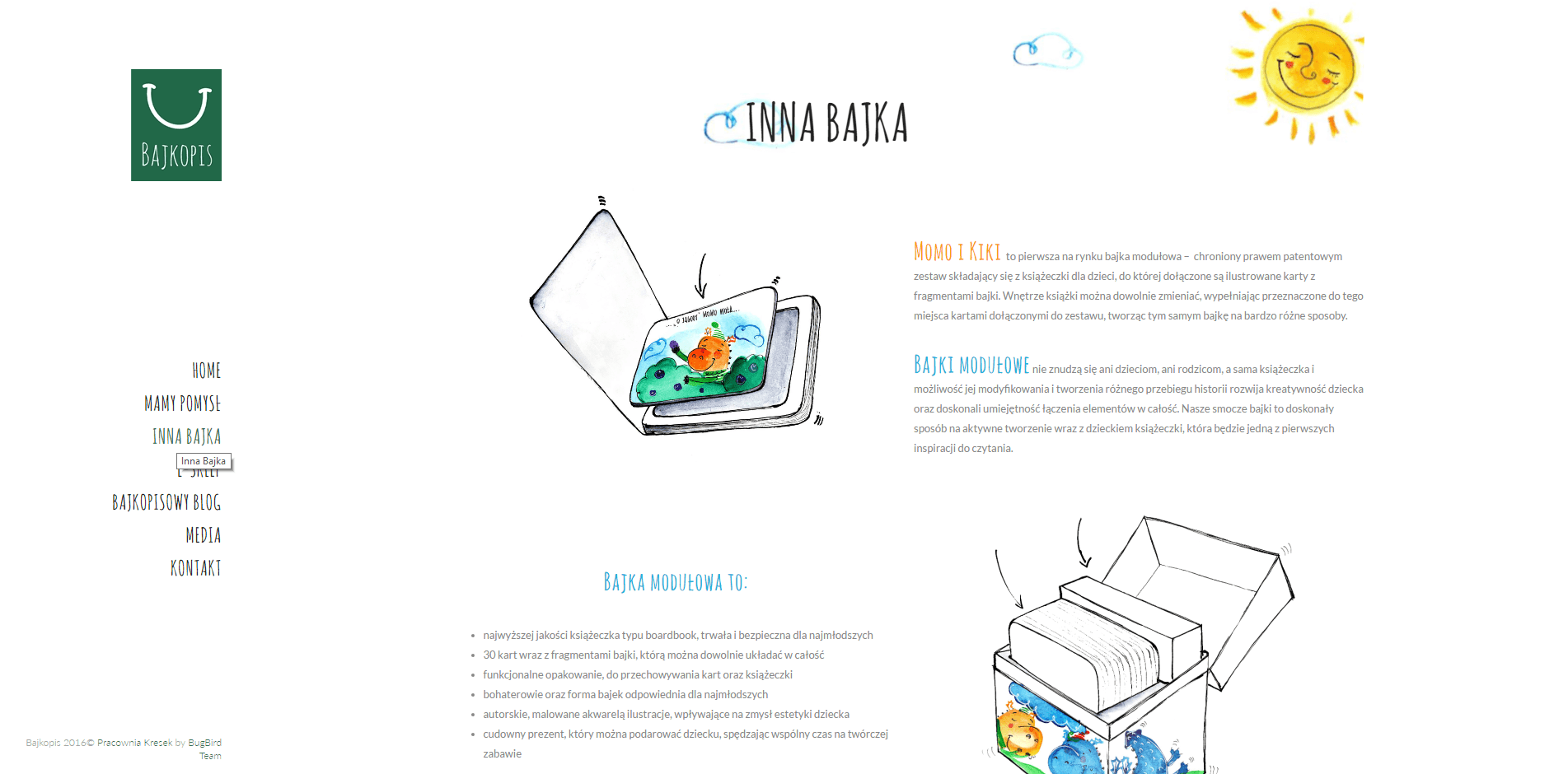 Bajkopis - strona Inna Bajka | Agencja Marketingowa Pracownia Kresek