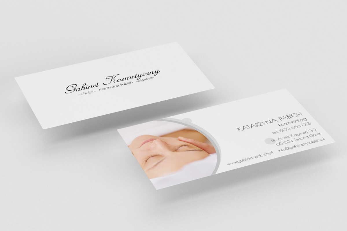 Wizytówki Gabinet Kosmetyczny Katarzyna Pabich | Agencja Marketingowa Pracownia Kresek