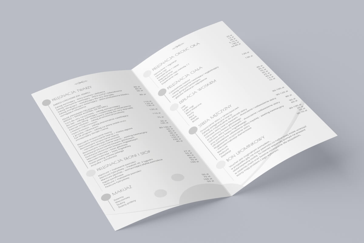 Ulotka DL Gabinet Kosmetyczny Katarzyna Pabich | Agencja Marketingowa Pracownia Kresek