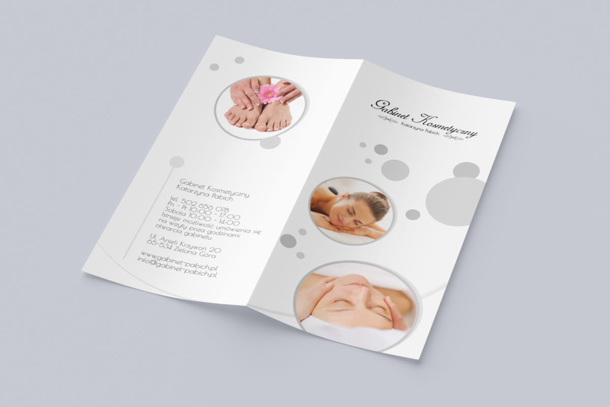 Ulotka DL Gabinet Kosmetyczny Katarzyna Pabich | Agencja Marketingowa Pracownia Kresek