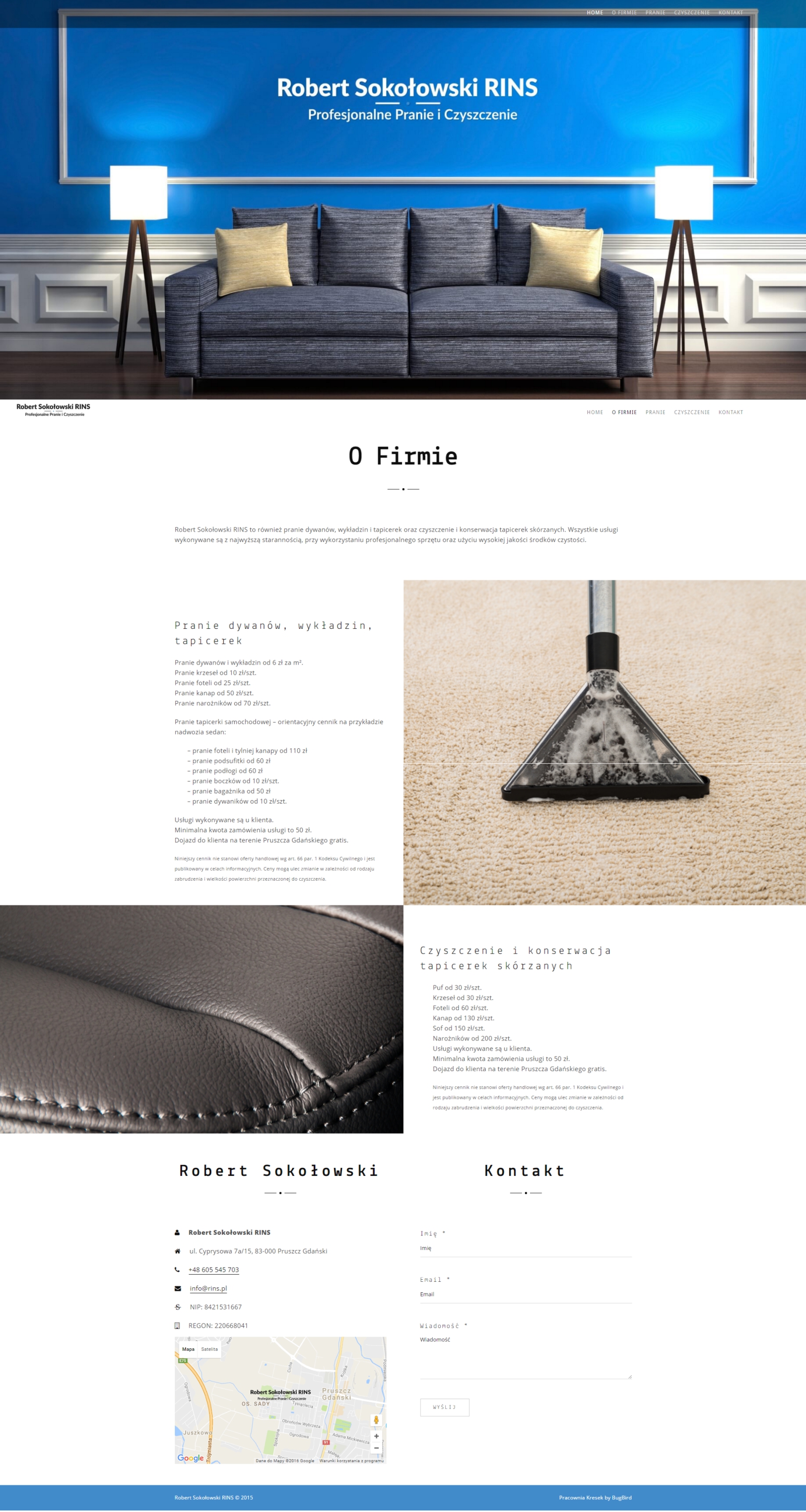 Robert Sokołowski RINS strona internetowa | Agencja Marketingowa Pracownia Kresek Zielona Góra