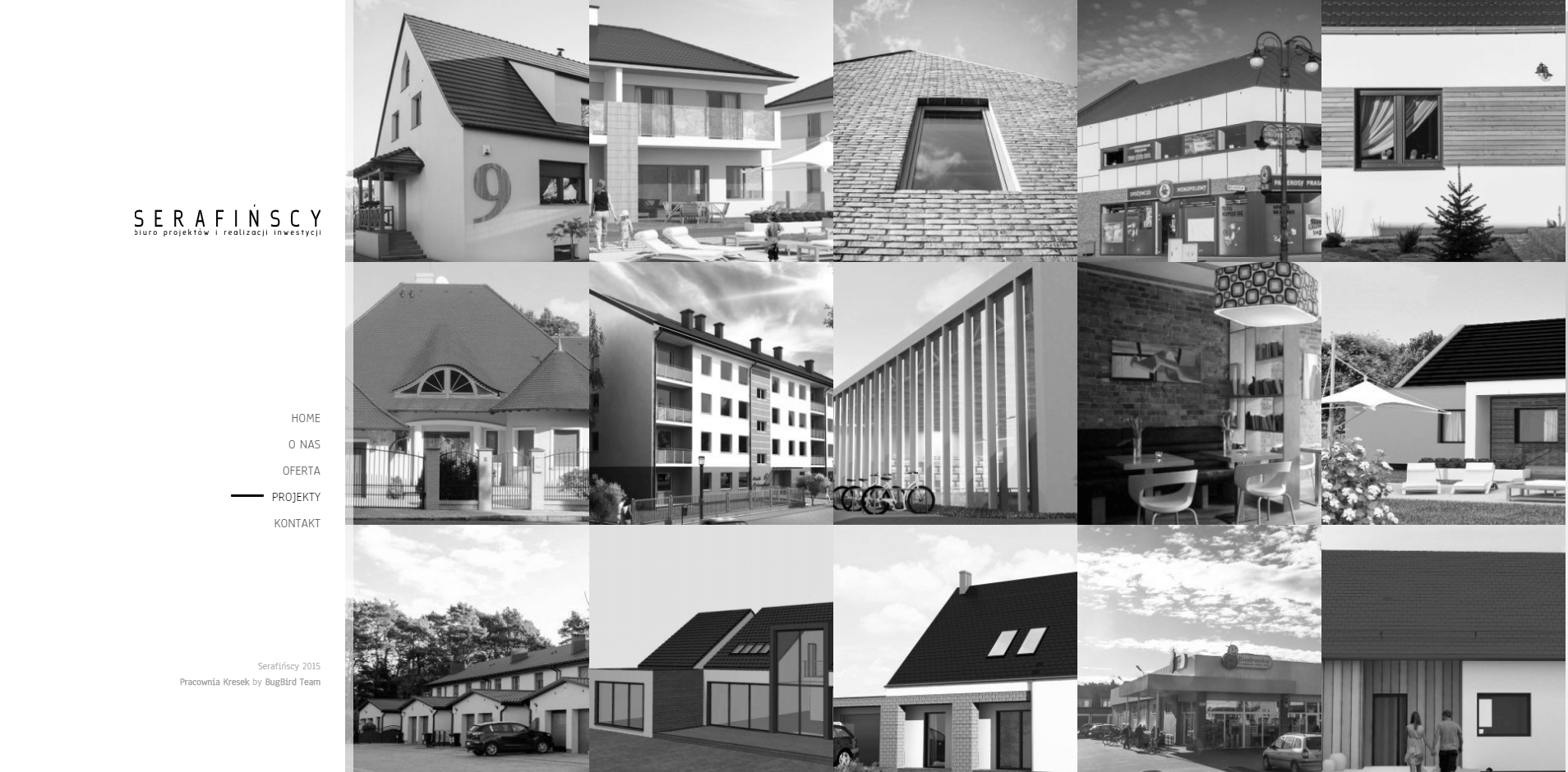 Strona WWW zakłądka Projekty - Serafińscy Biuro Projektowe | Agencja Marketingowa Pracownia Kresek