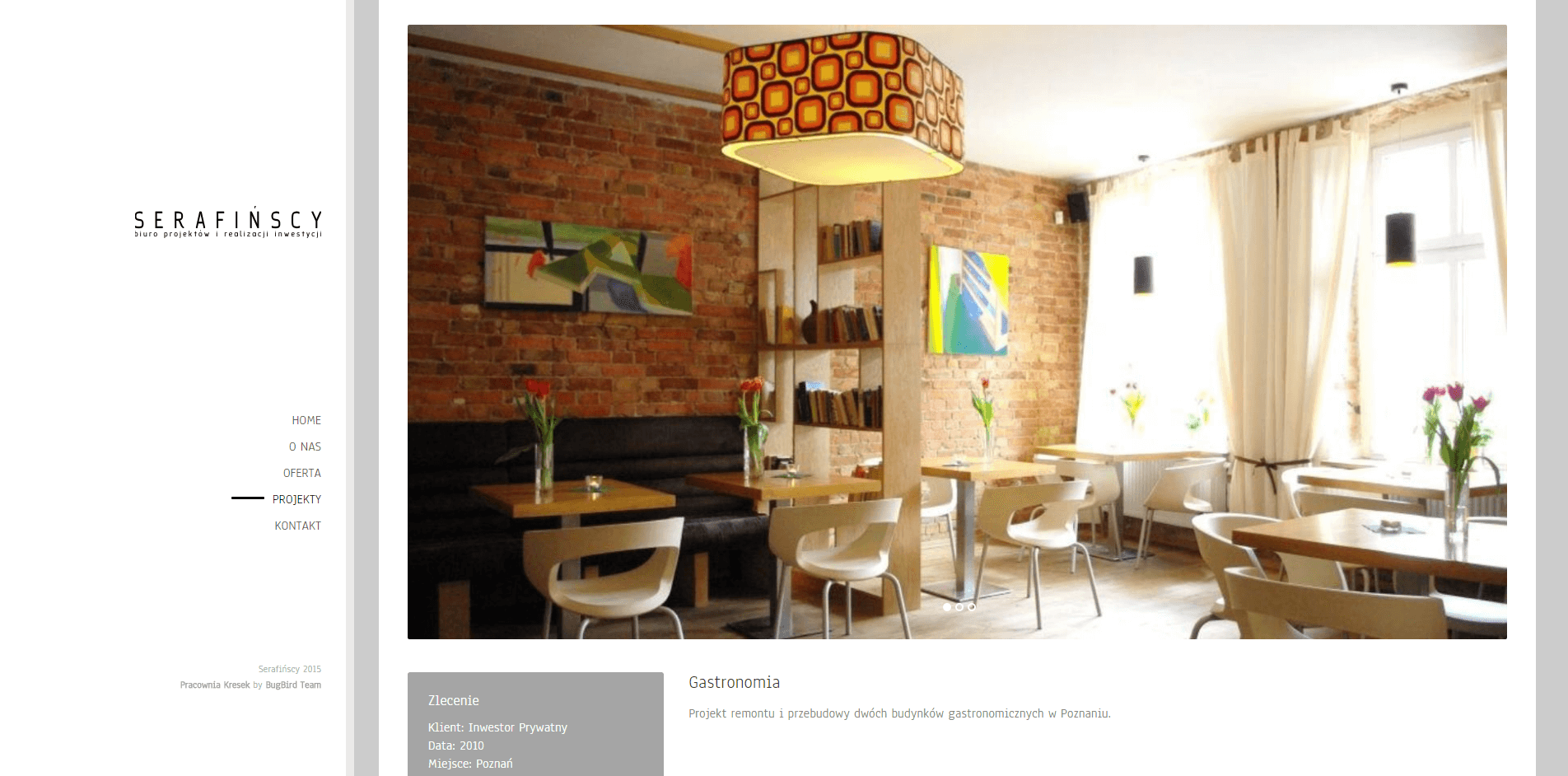 Strona internetowa zakładka Projekt - Serafińscy Biuro Projektowe | Agencja Marketingowa Pracownia Kresek